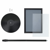 Produktbild för Pedestal affischställ Silver a3 PVC och stål