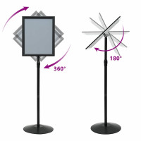 Produktbild för Pedestal affischställ Silver a3 PVC och stål
