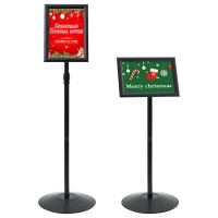 Produktbild för Pedestal affischställ Silver a4 PVC och stål