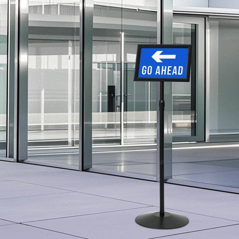 Produktbild för Pedestal affischställ Silver a4 PVC och stål