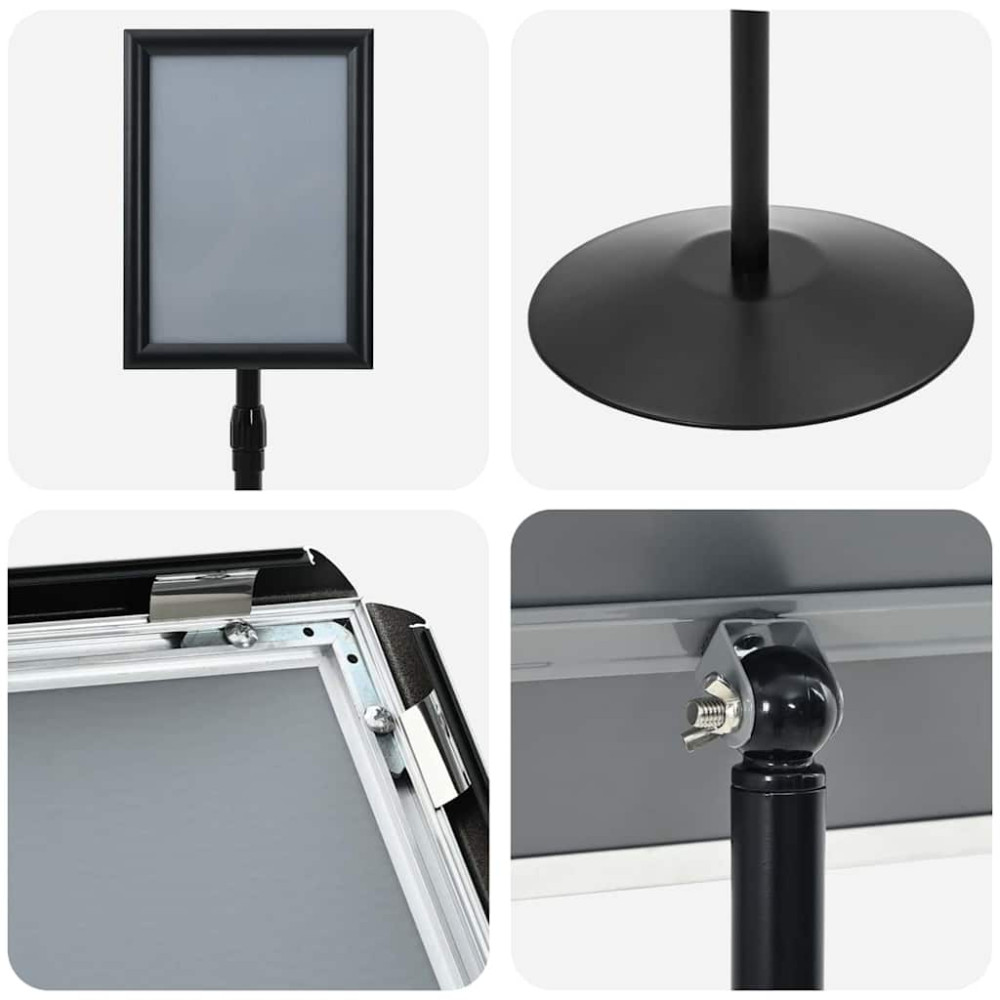 Produktbild för Pedestal affischställ Silver a4 PVC och stål