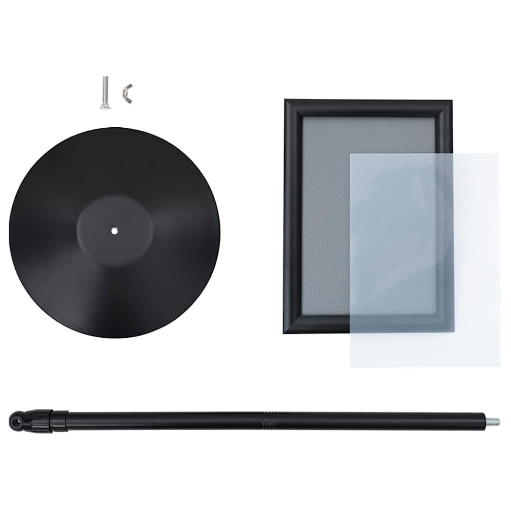 Produktbild för Pedestal affischställ Silver a4 PVC och stål