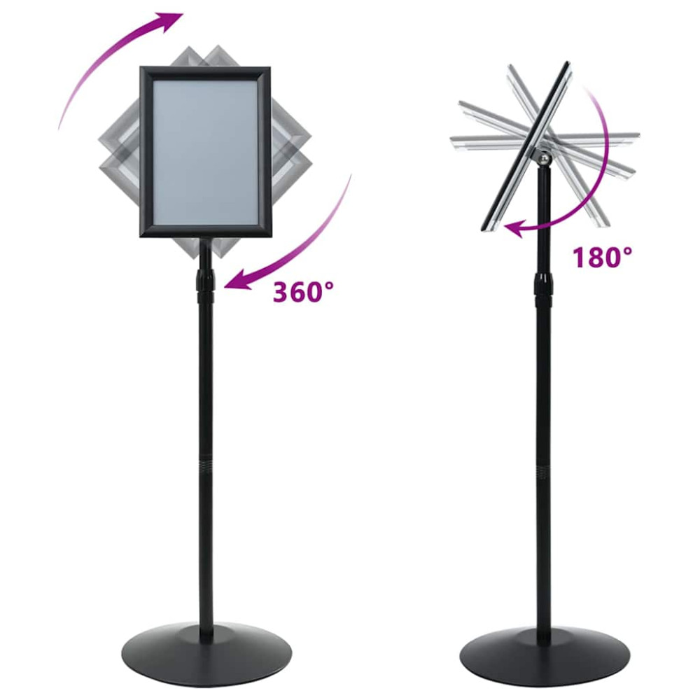 Produktbild för Pedestal affischställ Silver a4 PVC och stål