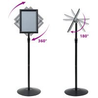 Produktbild för Pedestal affischställ Silver a4 PVC och stål