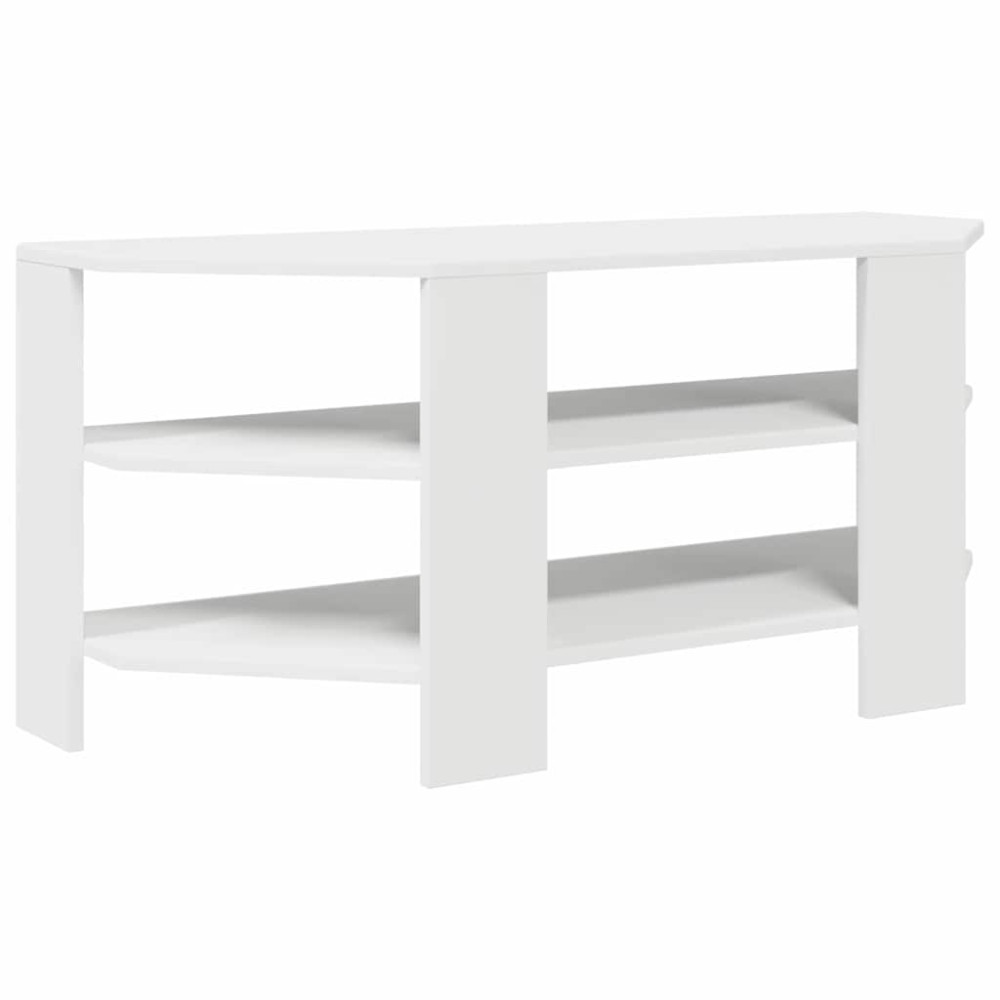 Produktbild för HörnTVSkåp Vit 102x40,5x45cm Konstruerat trä