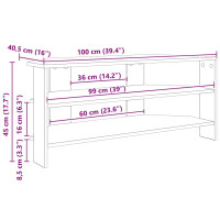Produktbild för HörnTVSkåp Vit 102x40,5x45cm Konstruerat trä