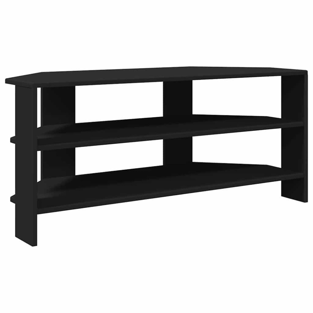 Produktbild för HörnTVSkåp Svart 102x40,5x45cm Konstruerat trä