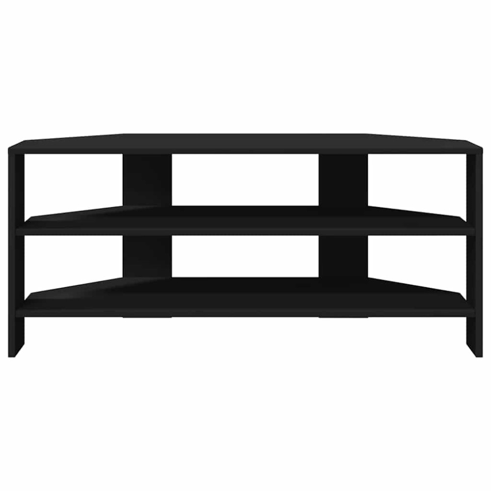 Produktbild för HörnTVSkåp Svart 102x40,5x45cm Konstruerat trä