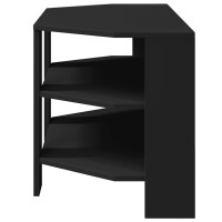Produktbild för HörnTVSkåp Svart 102x40,5x45cm Konstruerat trä