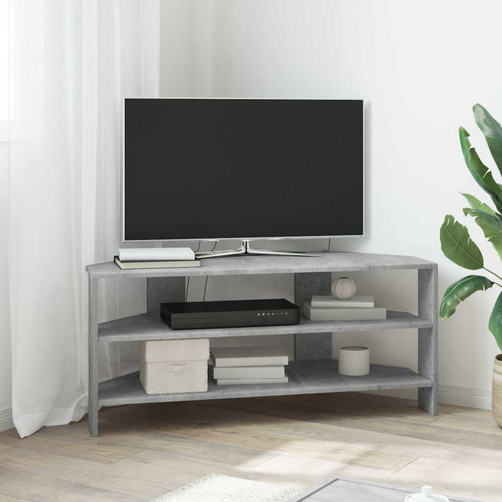 Produktbild för HörnTVSkåp Betonggrå 102x40,5x45cm Konstruerat trä