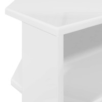 Produktbild för HörnTVSkåp Högblank Vit 102x40,5x45cm Konstruerat trä