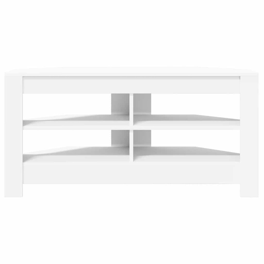 Produktbild för HörnTVSkåp Vit 102 x 40,5 x 45 cm Konstruerat trä