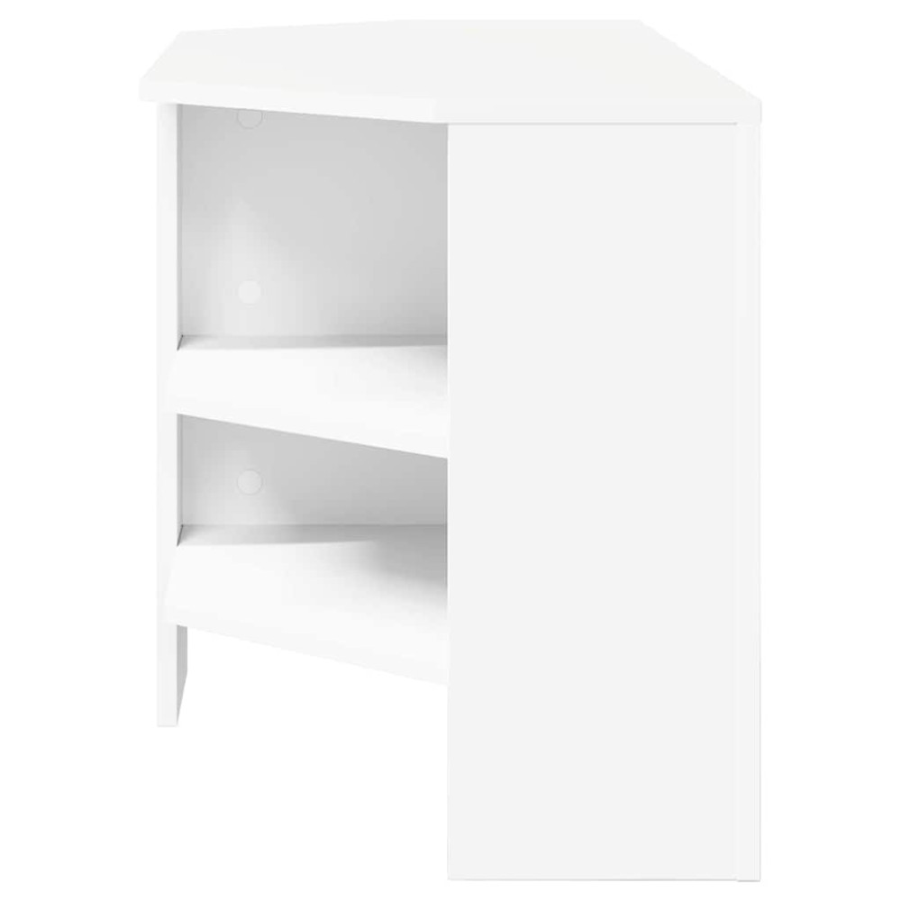 Produktbild för HörnTVSkåp Vit 102 x 40,5 x 45 cm Konstruerat trä