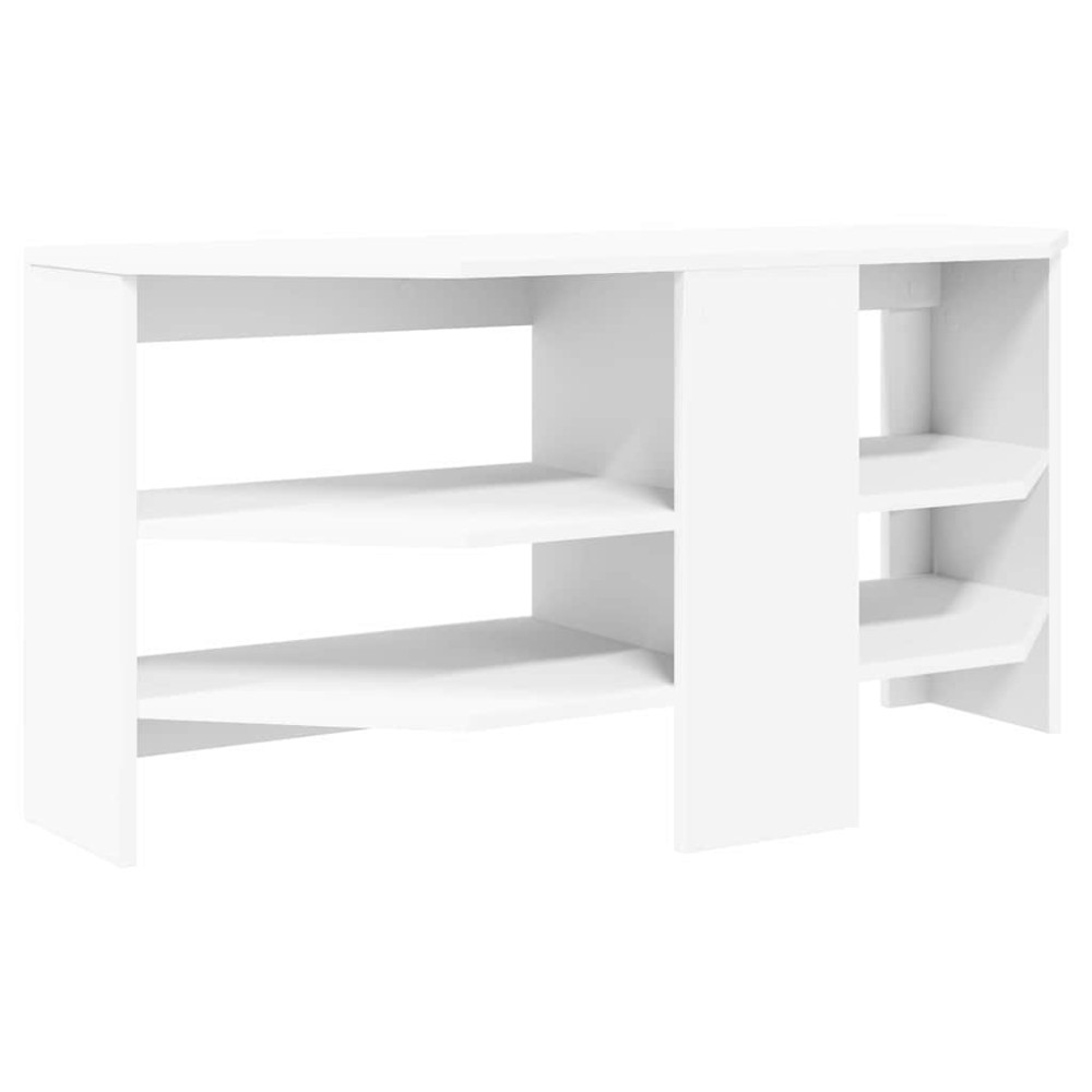 Produktbild för HörnTVSkåp Vit 102 x 40,5 x 45 cm Konstruerat trä