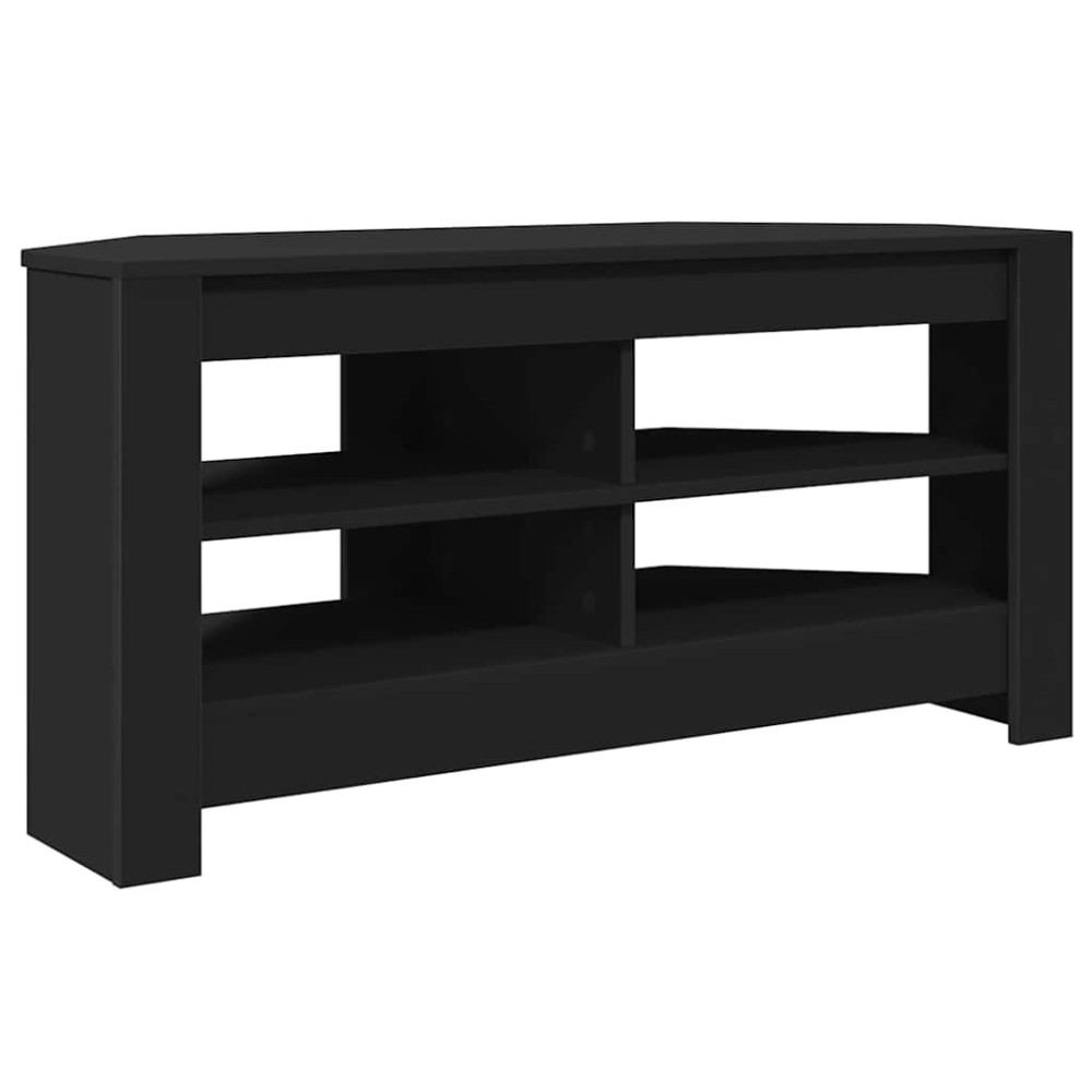 Produktbild för HörnTVSkåp Svart 102 x 40,5 x 45 cm Konstruerat trä