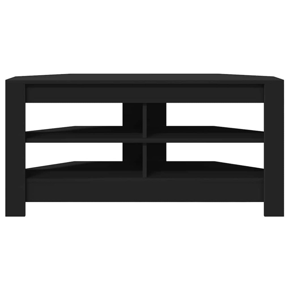 Produktbild för HörnTVSkåp Svart 102 x 40,5 x 45 cm Konstruerat trä