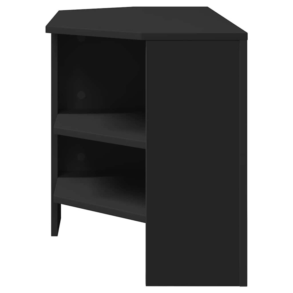 Produktbild för HörnTVSkåp Svart 102 x 40,5 x 45 cm Konstruerat trä