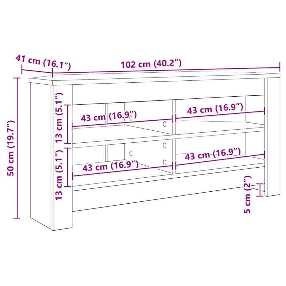 Produktbild för HörnTVSkåp Svart 102 x 40,5 x 45 cm Konstruerat trä