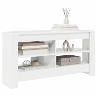Produktbild för HörnTVSkåp Högblank Vit 102 x 40,5 x 45 cm Konstruerat trä