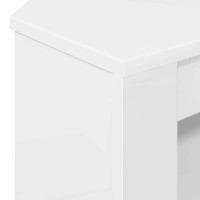 Produktbild för HörnTVSkåp Högblank Vit 102 x 40,5 x 45 cm Konstruerat trä