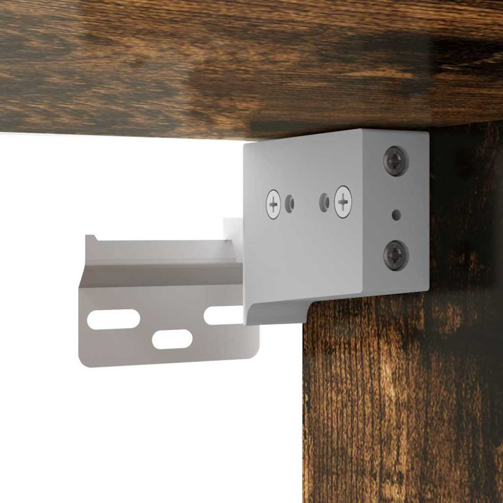 Produktbild för TV Vägghylla 2 pcs Rökt ek 30 x 31 x 60 cm Konstruerat trä