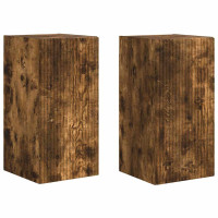 Produktbild för TV Vägghylla 2 pcs Rökt ek 30 x 31 x 60 cm Konstruerat trä