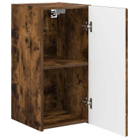 Produktbild för TV Vägghylla 2 pcs Rökt ek 30 x 31 x 60 cm Konstruerat trä