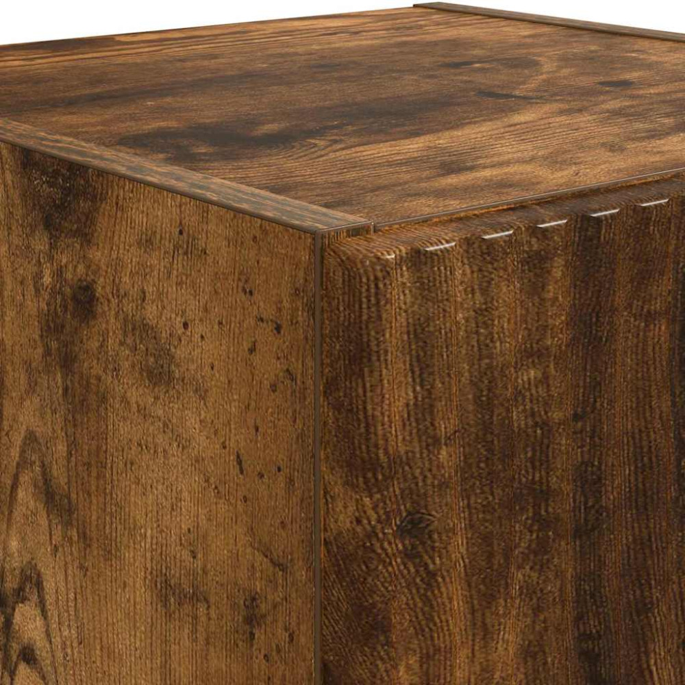 Produktbild för TV Vägghylla 2 pcs Rökt ek 30 x 31 x 60 cm Konstruerat trä