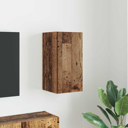 vidaXL TV Vägghylla Gammalt trä 30 x 31 x 60 cm Konstruerat trä