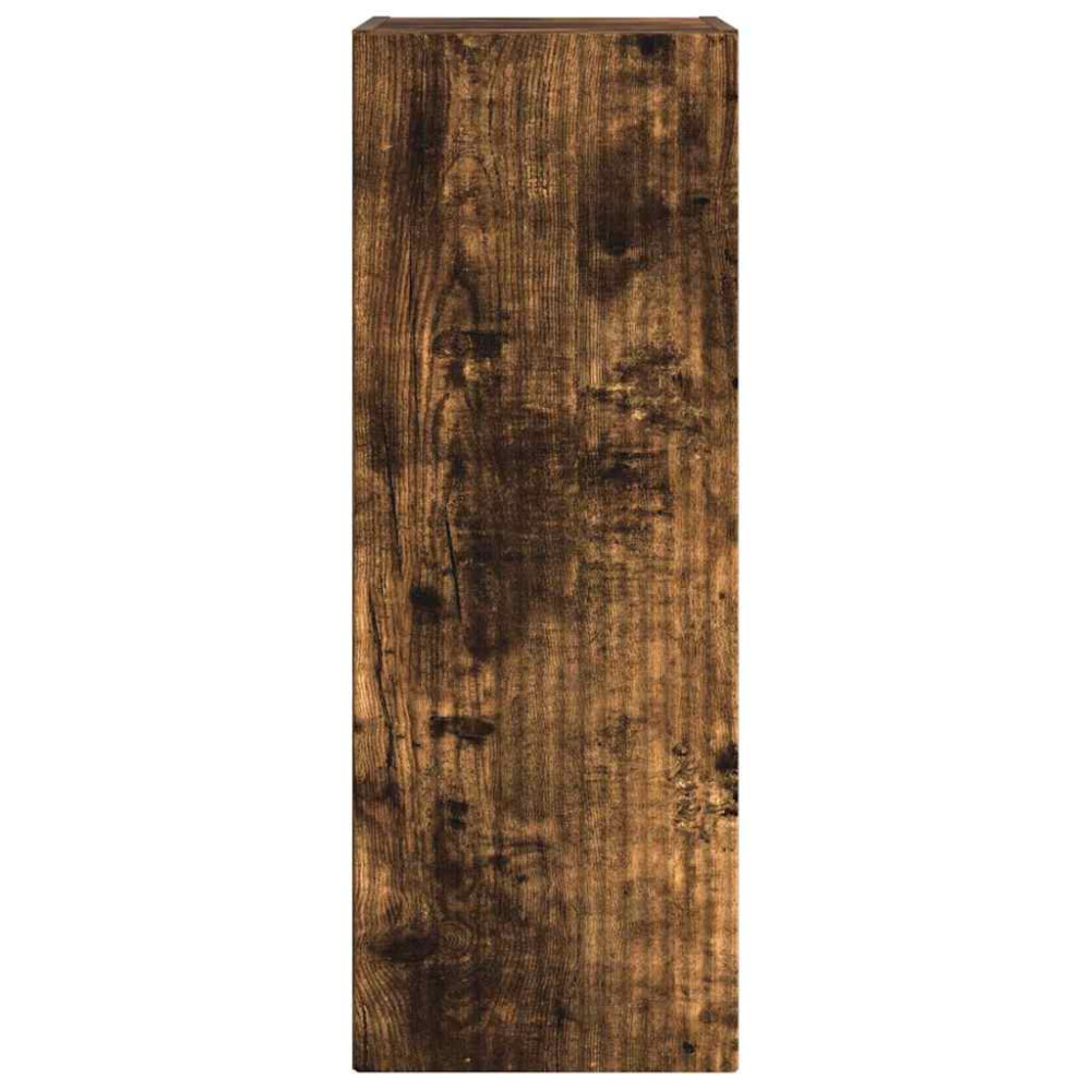 Produktbild för TV Vägghylla Rökt ek 30 x 31 x 80 cm Konstruerat trä