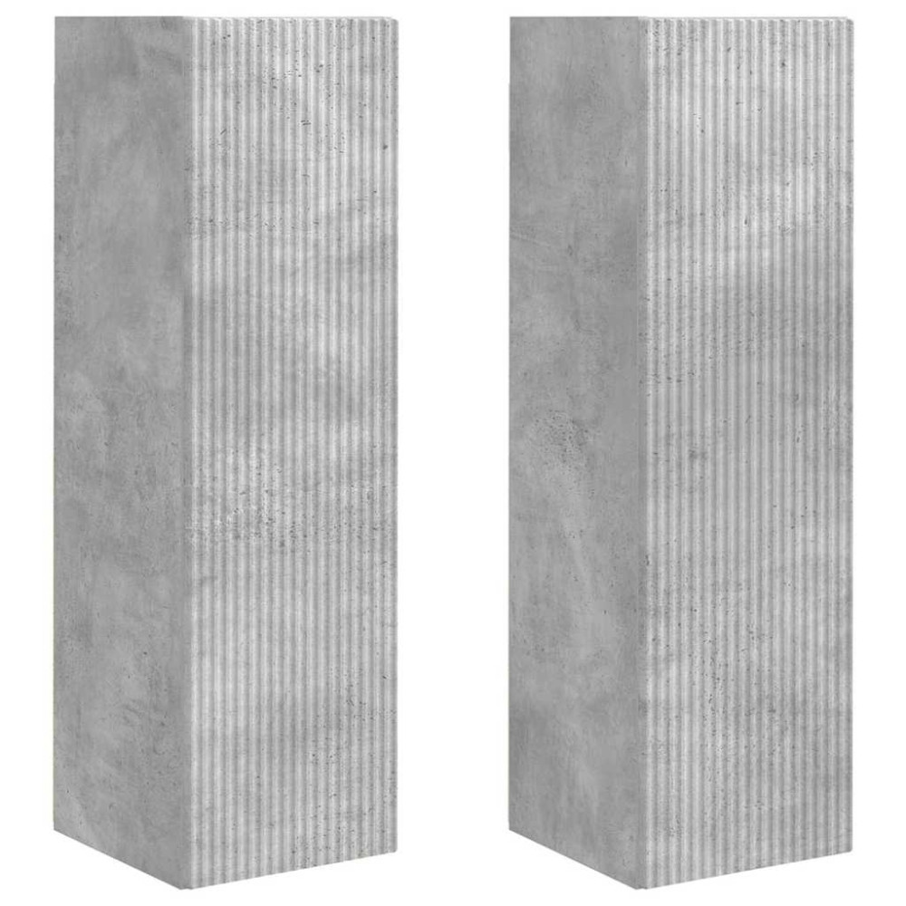 Produktbild för TV Vägghylla 2 pcs Betong 30 x 31 x 100 cm Konstruerat trä