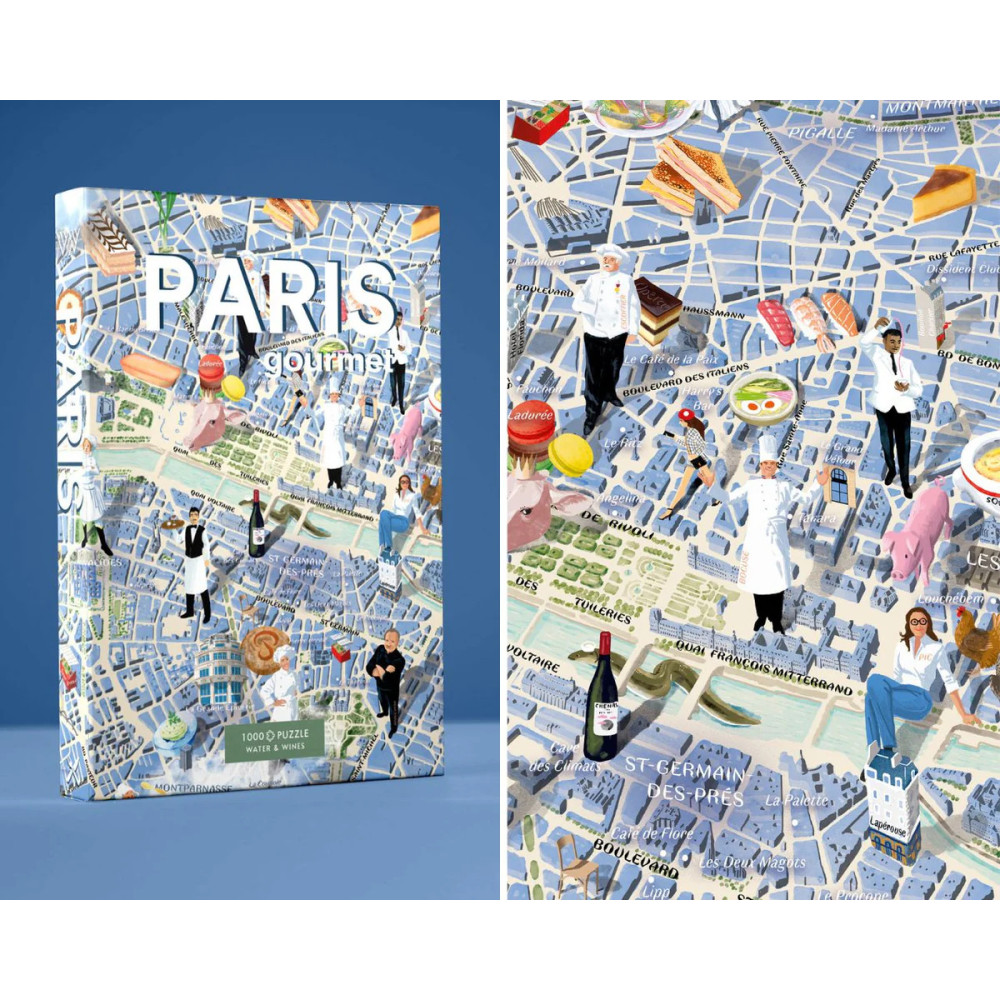 Produktbild för Gourmetpussel Paris, 1000 bitar, Water & Wines