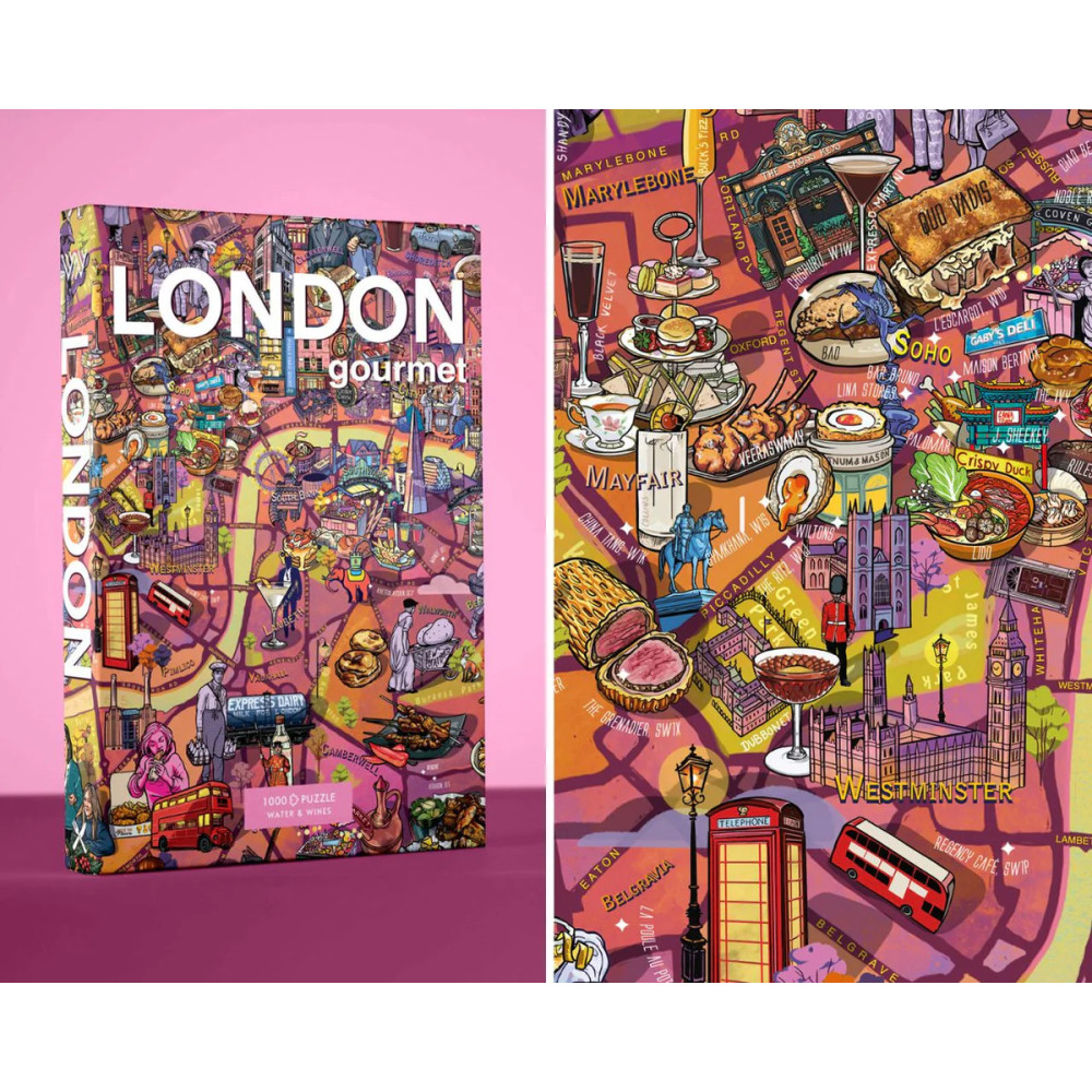Produktbild för Gourmetpussel London, 1000 bitar, Water & Wines