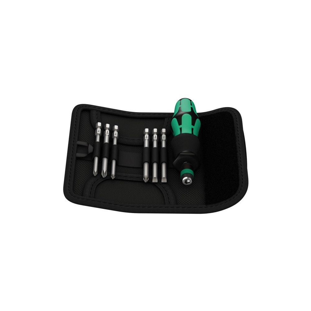 Produktbild för Wera Kraftform Kompakt 40 - screwdriver handle with bit set - 7 delar