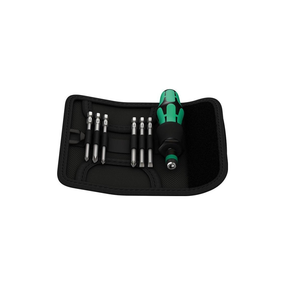 Produktbild för Wera Kraftform Kompakt 40 - screwdriver handle with bit set - 7 delar