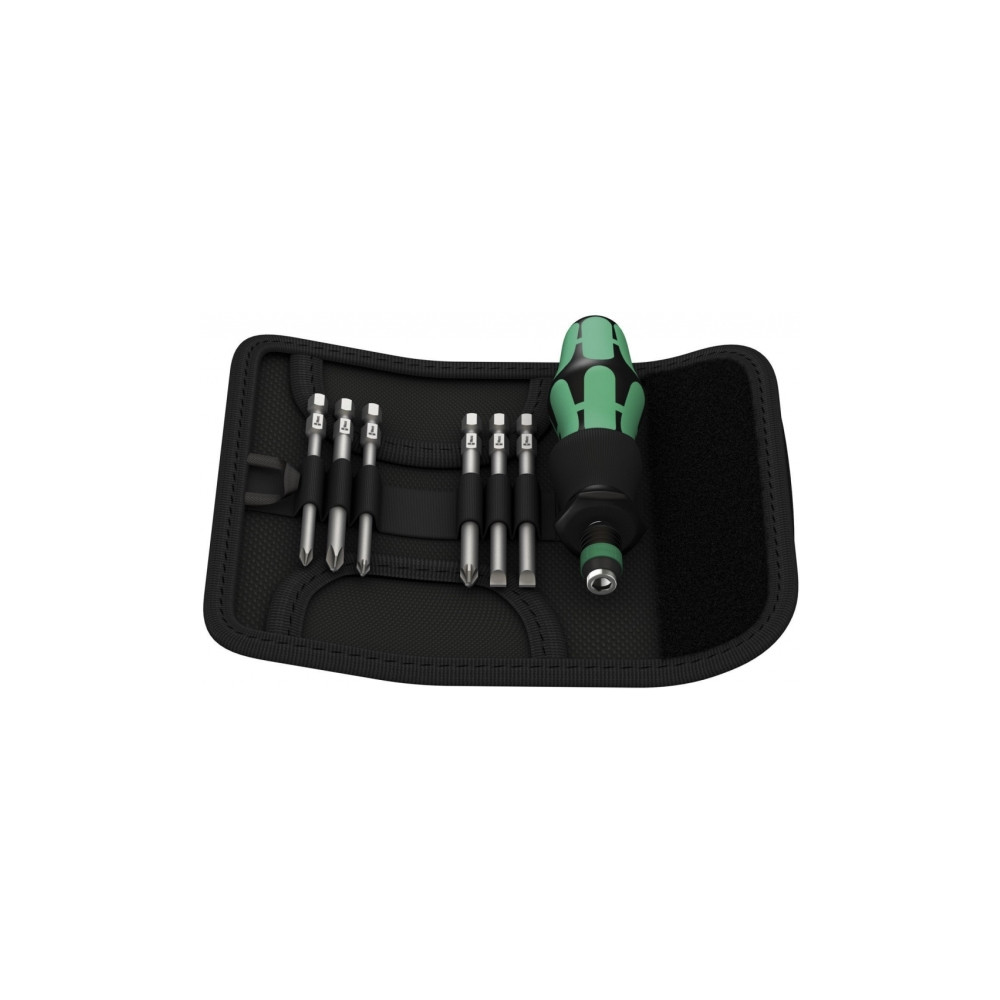 Produktbild för Wera Kraftform Kompakt 40 - screwdriver handle with bit set - 7 delar