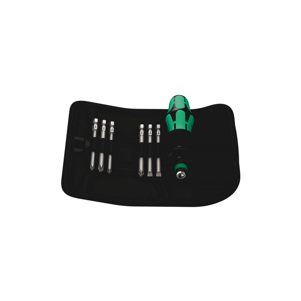 Produktbild för Wera Kraftform Kompakt 40 - screwdriver handle with bit set - 7 delar