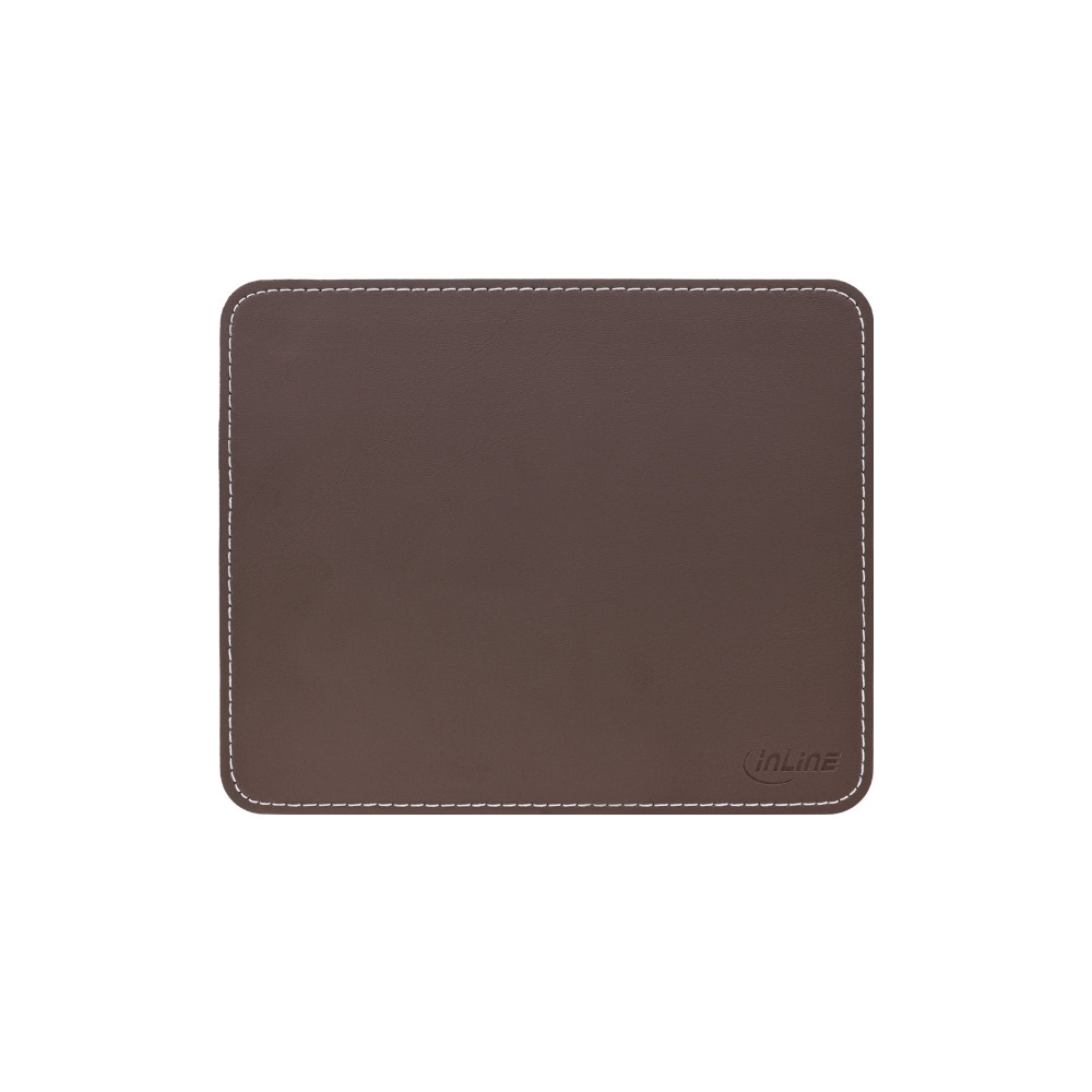Produktbild för InLine musmatta - premium synthetic leather, 255x220x3 mm