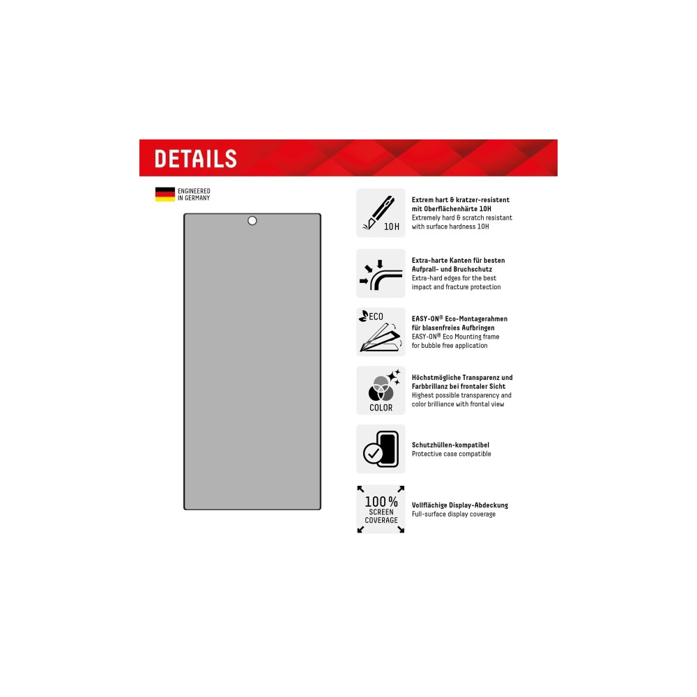 Produktbild för Displex 01902, Samsung, Galaxy S24 Ultra, Torr applicering,...