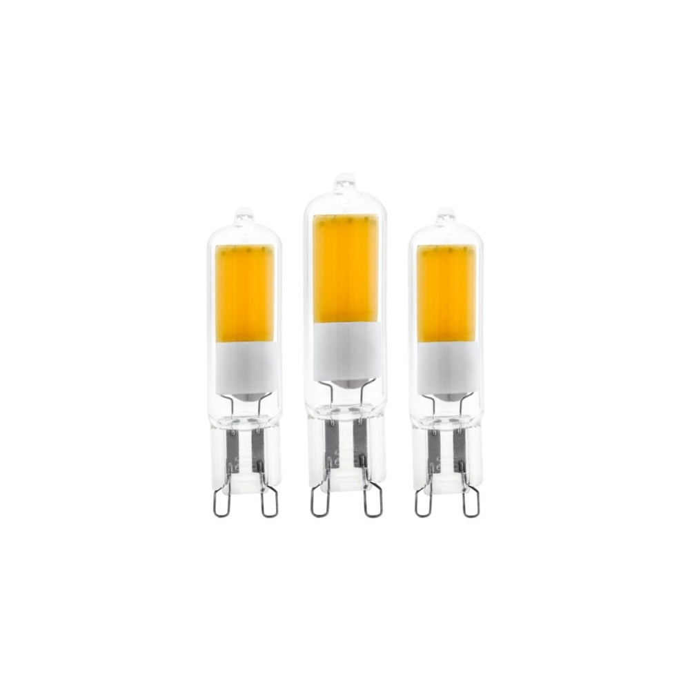 Produktbild för Eglo - halogenglödlampa - form: G9 - 2 W - vitt ljus - 4000 K (paket om 3)