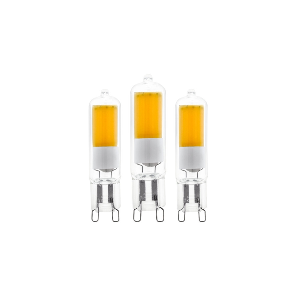 Produktbild för Eglo - halogenglödlampa - form: G9 - 2 W - vitt ljus - 4000 K (paket om 3)