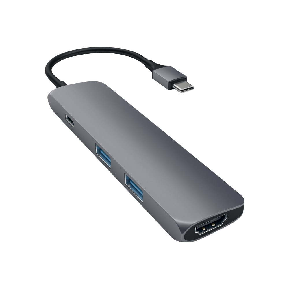 Produktbild för Satechi Slim Aluminum Multi-Port Adapter - dockningsstation - USB-C