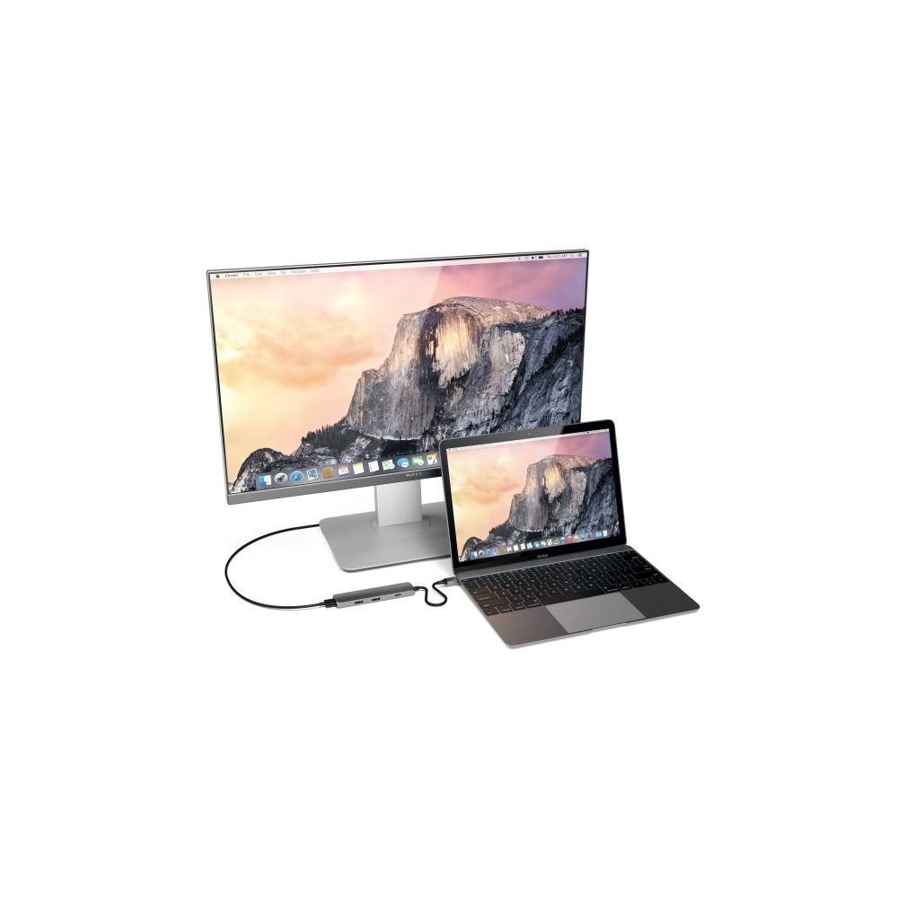 Produktbild för Satechi Slim Aluminum Multi-Port Adapter - dockningsstation - USB-C