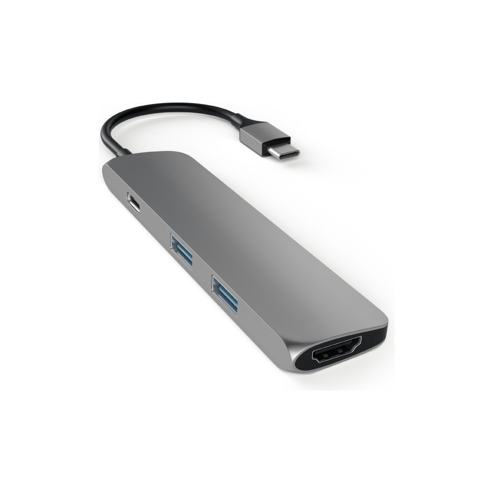 Produktbild för Satechi Slim Aluminum Multi-Port Adapter - dockningsstation - USB-C