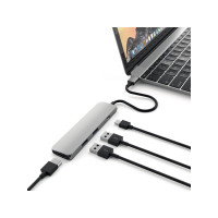 Produktbild för Satechi Slim Aluminum Multi-Port Adapter - dockningsstation - USB-C
