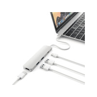 Produktbild för Satechi Slim Aluminum Multi-Port Adapter - dockningsstation - USB-C