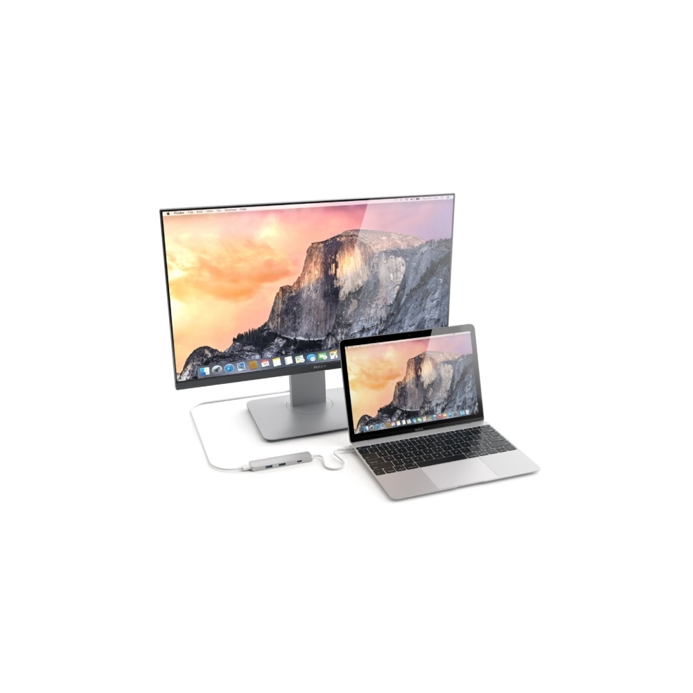 Produktbild för Satechi Slim Aluminum Multi-Port Adapter - dockningsstation - USB-C