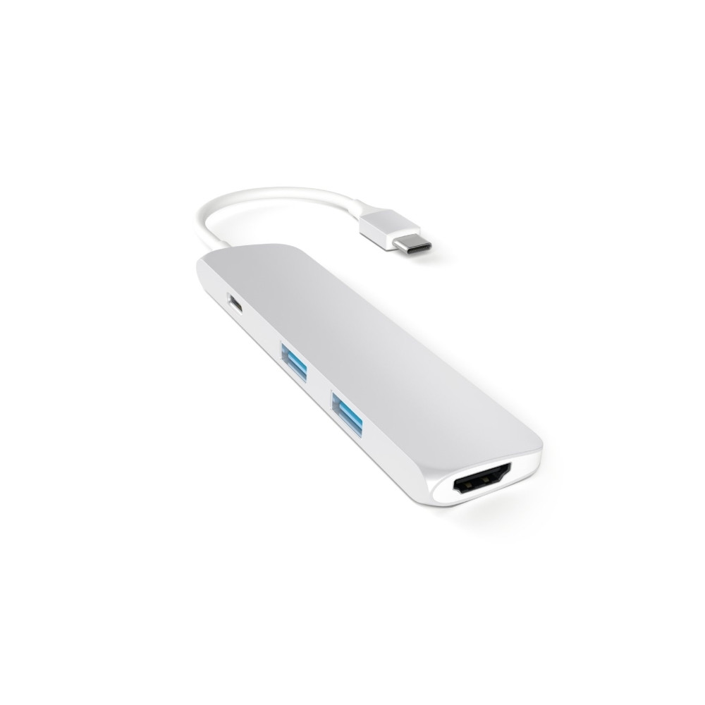 Produktbild för Satechi Slim Aluminum Multi-Port Adapter - dockningsstation - USB-C