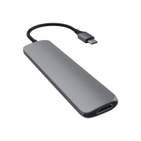 Produktbild för Satechi Slim Aluminum Multi-Port Adapter - dockningsstation - USB-C