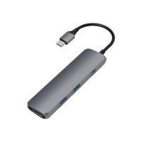 Produktbild för Satechi Slim Aluminum Multi-Port Adapter - dockningsstation - USB-C
